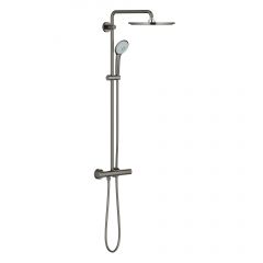 Grohe Euphoria 26075A00 zestaw prysznicowy ścienny termostatyczny z deszczownicą hard graphite
