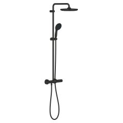 Grohe Vitalio Start System 266772431 zestaw prysznicowy ścienny termostatyczny z deszczownicą czarny