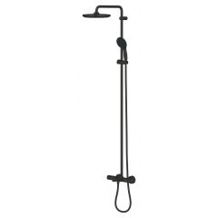 Grohe Vitalio Start System 269882431 zestaw prysznicowy ścienny termostatyczny z deszczownicą czarny
