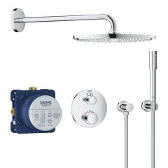 Grohe Grohtherm 34731000 zestaw prysznicowy podtynkowy termostatyczny z deszczownicą starlight chrome
