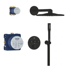 Grohe Precision Smartcontrol 348742430 zestaw wannowo-prysznicowy podtynkowy termostatyczny z deszczownicą czarny