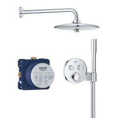 Grohe Precision Smartcontrol 34878000 zestaw prysznicowy podtynkowy termostatyczny z deszczownicą chrom