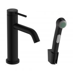 Hansgrohe Tecturis S 73211670 bateria umywalkowa ze słuchawką typu bidetta stojąca czarna