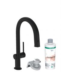 Hansgrohe Aqittura M91 76801670 bateria kuchenna z filtrem stojąca czarny