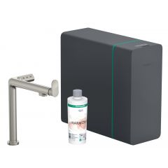 Hansgrohe Aqittura M91 76837800 bateria kuchenna z filtrem stojąca stal