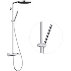 Hansgrohe Pulsify S Puro 24222000 zestaw prysznicowy ścienny termostatyczny z deszczownicą chrom