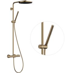 Hansgrohe Pulsify S Puro 24223140 zestaw prysznicowy ścienny termostatyczny z deszczownicą