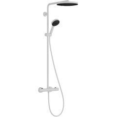 Hansgrohe Pulsify S 24236700 zestaw prysznicowy ścienny termostatyczny z deszczownicą biały