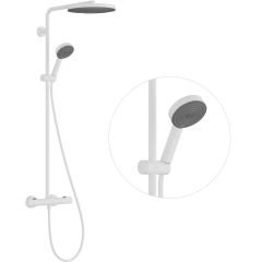 Hansgrohe Pulsify S Puro 24237700 zestaw prysznicowy ścienny z deszczownicą biały