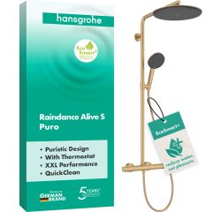 Hansgrohe Raindance Alive S 24594140 zestaw prysznicowy ścienny termostatyczny z deszczownicą
