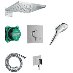 Hansgrohe Raindance E 24623000 zestaw prysznicowy podtynkowy termostatyczny z deszczownicą chrom