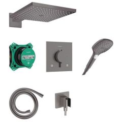 Hansgrohe Raindance E 24623340 zestaw prysznicowy podtynkowy termostatyczny z deszczownicą czarny