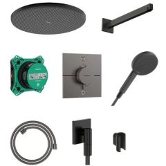 Hansgrohe Raindance Alive S 24630340 zestaw prysznicowy podtynkowy termostatyczny z deszczownicą czarny