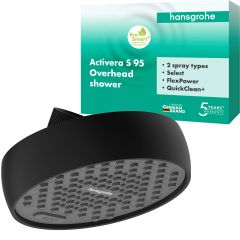 Hansgrohe Activera Select S 28062670 deszczownica 9.5x9.5 cm okrągła czarna