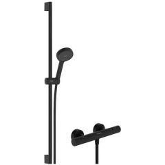 Hansgrohe Activera Select S 28086670 zestaw prysznicowy ścienny termostatyczny czarny