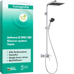 Hansgrohe Activera Q 28747000 zestaw prysznicowy ścienny z deszczownicą chrom
