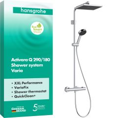 Hansgrohe Activera Q 28748000 zestaw prysznicowy ścienny z deszczownicą chrom