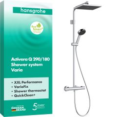 Hansgrohe Activera Q 28749000 zestaw prysznicowy ścienny termostatyczny z deszczownicą chrom
