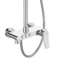 Invena Alonia AU70D01 zestaw prysznicowy ścienny z deszczownicą chrom