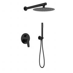Invena Alonia BS70004 zestaw prysznicowy podtynkowy z deszczownicą czarny