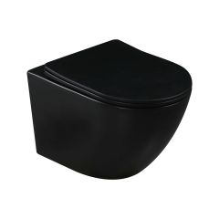 Invena Tavro CE71005 miska wc z deską wolnoopadającą wisząca bez kołnierza czarny mat