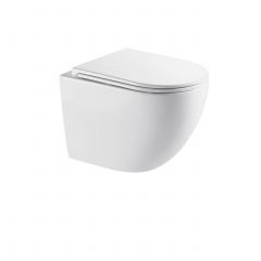 Invena Astri CE87001 miska wc z deską wolnoopadającą wisząca bez kołnierza ze spłukiwaniem wirowym biały