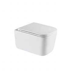 Invena Malaga CE96001 miska wc z deską wolnoopadającą wisząca bez kołnierza spłukiwanie wirowe biały połysk