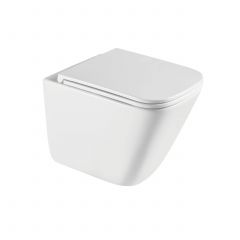 Invena Patras CE97001 miska wc z deską wolnoopadającą wisząca bez kołnierza ze spłukiwaniem wirowym biały