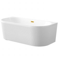 Invena Glamour AN0219U wanna przyścienna 170x80 cm owalna biała