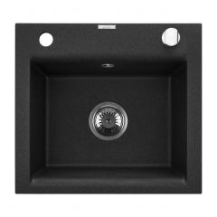 Invena Tesalia AZ01041 zlewozmywak granitowy 48x44 cm czarny