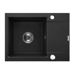Invena Tesalia AZ01042 zlewozmywak granitowy 59x44 cm czarny