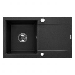 Invena Tesalia AZ01043 zlewozmywak granitowy 76x44 cm czarny