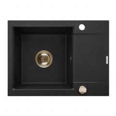 Invena Tesalia AZ01Z42 zlewozmywak granitowy 59x44 cm czarny