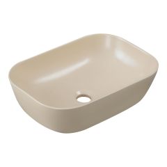 Invena Westa CE24008 umywalka 45x32 cm prostokątna nablatowa brąz/beż mat