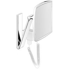 Keuco Cosmetic mirrors 17613019001 lusterko kosmetyczne 20x30.8 cm kwadratowe z oświetleniem chrom
