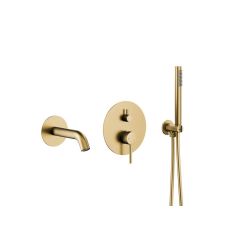 KFA Armatura Moza Brushed Light Gold 503940139 zestaw wannowo-prysznicowy podtynkowy złoty