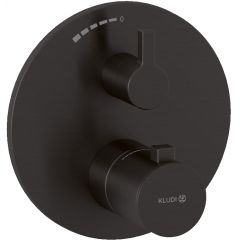 Kludi Nova Fonte Puristic 20885N215 bateria prysznicowa podtynkowa z termostatem czarna