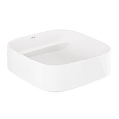 Kludi Resa C 58CW3043 umywalka z korkiem 40x40 cm kwadratowa nablatowa biała