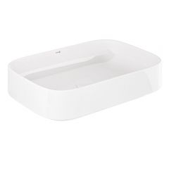 Kludi Resa S 58CW4043 umywalka z korkiem 60x40 cm prostokątna nablatowa biała