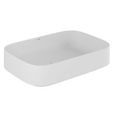 Kludi Resa S 58CW4053 umywalka z korkiem 60x40 cm prostokątna nablatowa biała