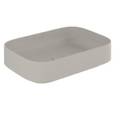 Kludi Resa S 58CW40O2 umywalka z korkiem 60x40 cm prostokątna nablatowa brąz/beż