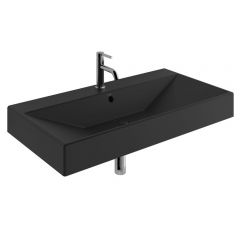 Kludi Resa 59WW10139 umywalka z korkiem 101x50 cm prostokątna meblowa-nablatowa czarna
