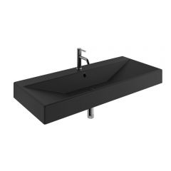 Kludi Resa 59WW12139 umywalka z korkiem 121x50 cm prostokątna meblowa-nablatowa czarna