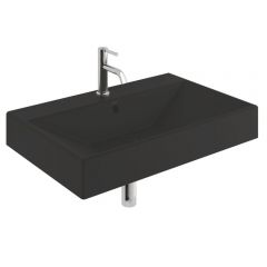 Kludi Resa 59WW8139 umywalka z korkiem 81x50 cm prostokątna meblowa-nablatowa czarna