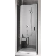 Kermi Cada XS Czarny Soft CK1WL070203PK drzwi prysznicowe 70 cm uchylne do wnęki