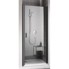 Kermi Cada XS Czarny Soft CK1WR095203PK drzwi prysznicowe 95 cm uchylne do wnęki