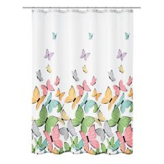 Kleine Wolke Butterflies 5282148305 zasłona prysznicowa 200x180 cm biała