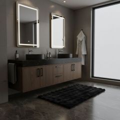 Kleine Wolke Cloud 9198926225 dywanik łazienkowy 120x70 cm prostokątny czarny