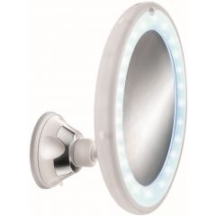 Kleine Wolke Flexy Light 5819114886 lusterko kosmetyczne 17.5x17.5 cm okrągłe z oświetleniem biały