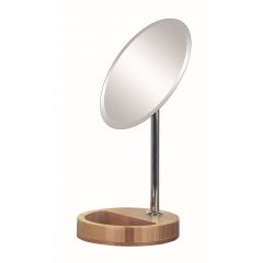 Kleine Wolke Timber 5884202886 lusterko kosmetyczne 17x30.5 cm okrągłe srebrny